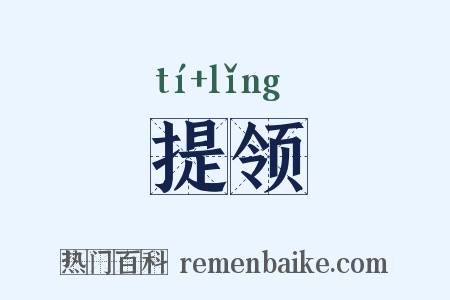 提领是什么意思的图片